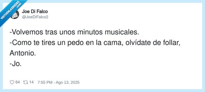 minutos musicales,pedo,cama