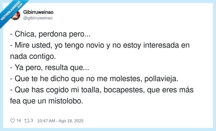 bocapestes,criada,interesada,mistolobo,molestar,ligar