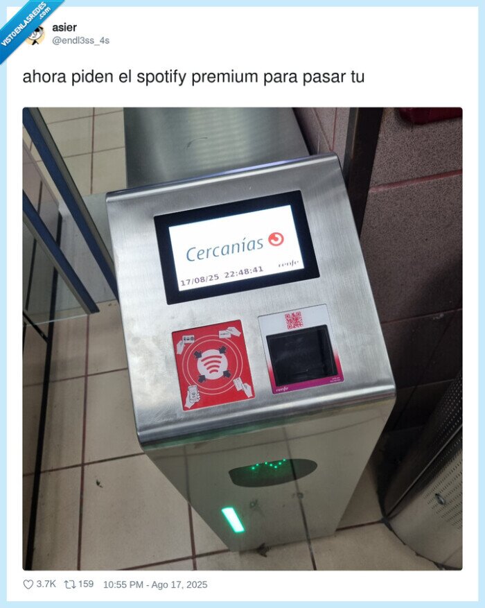 spotify,premium,metro,maquina
