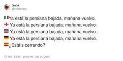 Enlace a Demasiado español, por @cracacraca