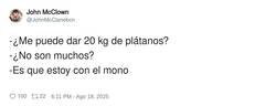 Enlace a 20 kg de plátanos, por @JohnMcClanebcn