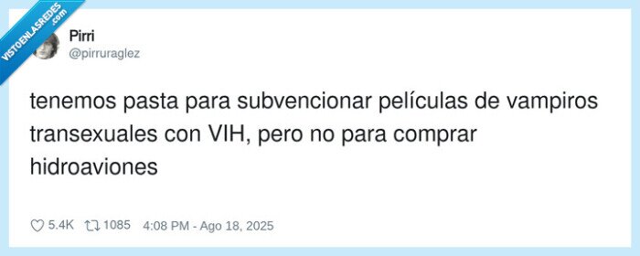 transexuales,subvencionar,hidroaviones,películas,vampiros