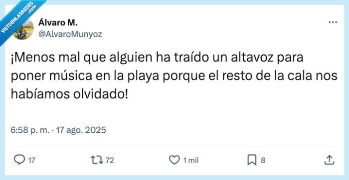 altavoz,playa,maleducados,tiraflechas