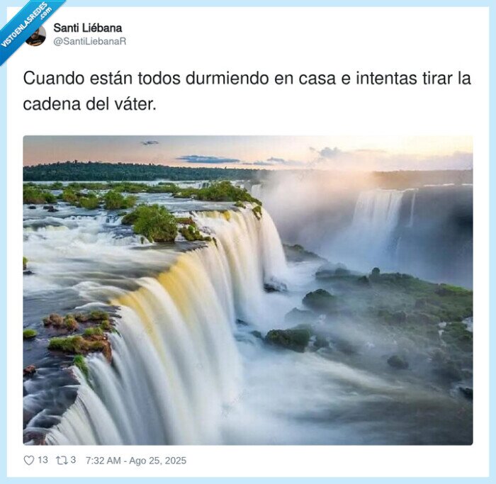 dormir,cadena,vater,ruido,catarata