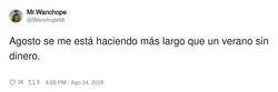 Enlace a Hace días que se acabó el dinero, a ver si se acaba agosto, por @WanchopeMr