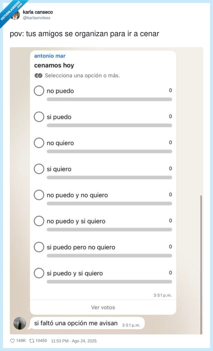 organizar,amigos,cenar,encuesta