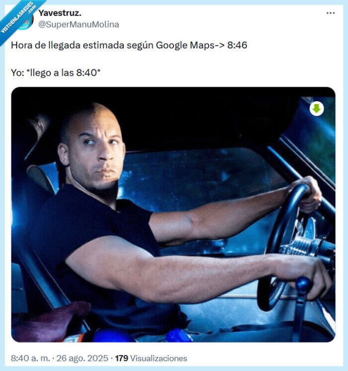 hora,llegada,toretto,vin diesel,fast and furious,google