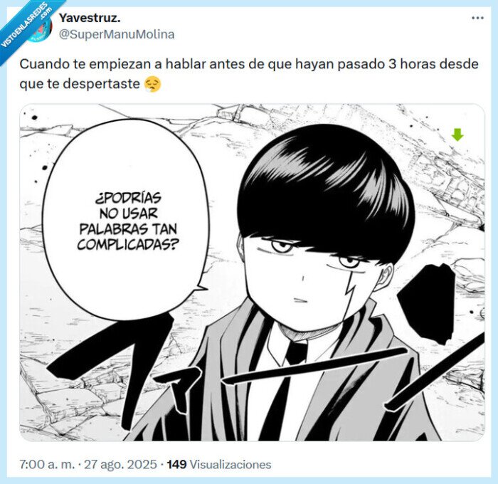 mashle,hablar,despierto