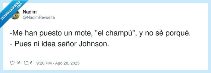 champú,johnson,señor,mote