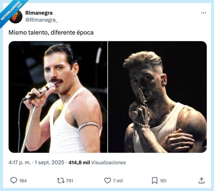 diferente,talento,época,freddie mercury,sergio ramos