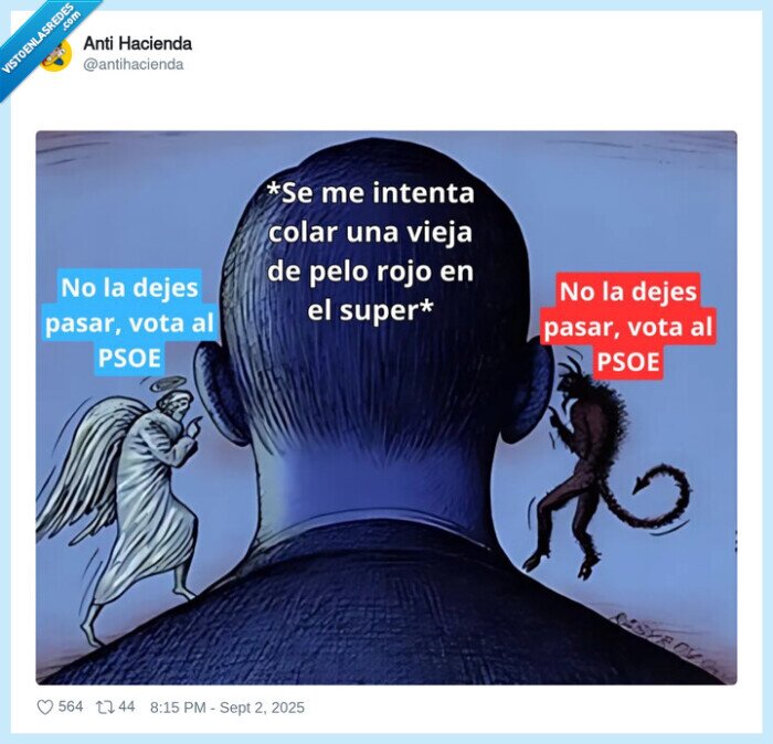 vieja,supermercado,colarse,pelo rojo