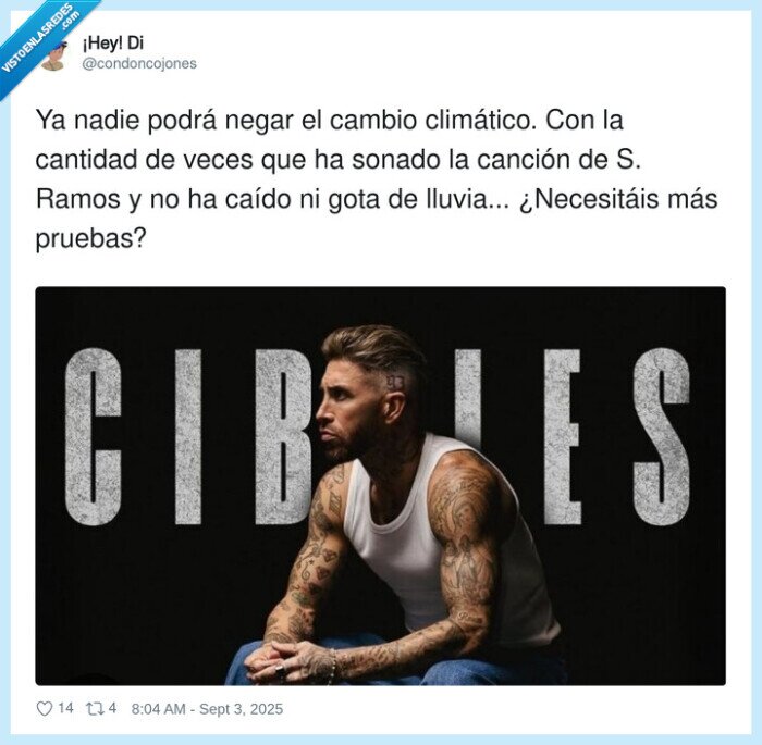 cambio climático,sergio ramos,canción,pruebas
