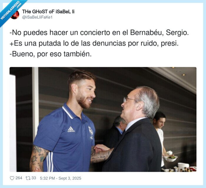 bernabéu,denuncias,concierto,sergio ramos,bueno,ruido