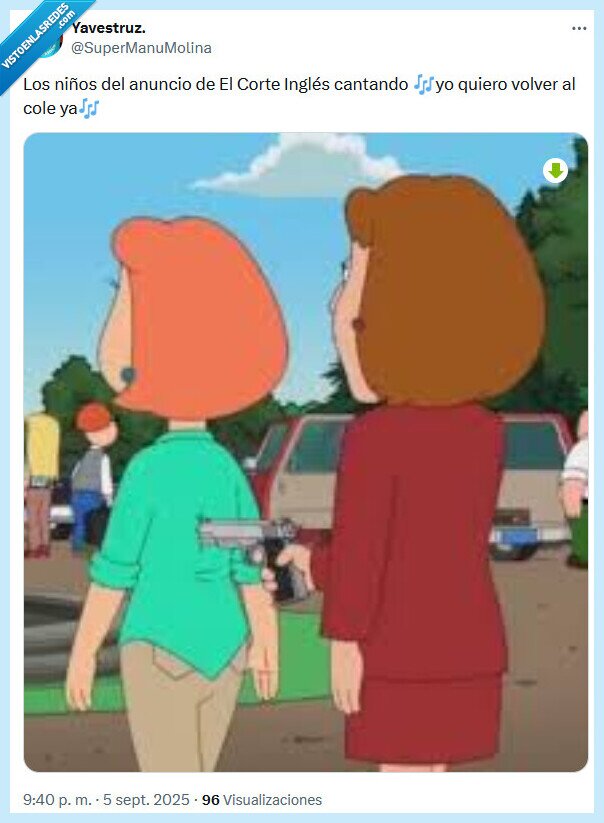 vuelta,cole,el corte inglés,niños,cantar,padre de familia