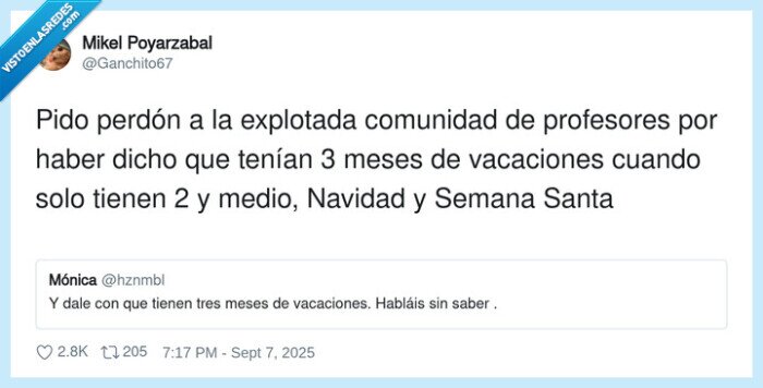 vacaciones,profesores