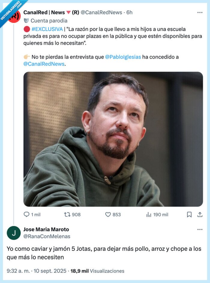 colegio privado,hipocrita,podemos,pablo iglesias