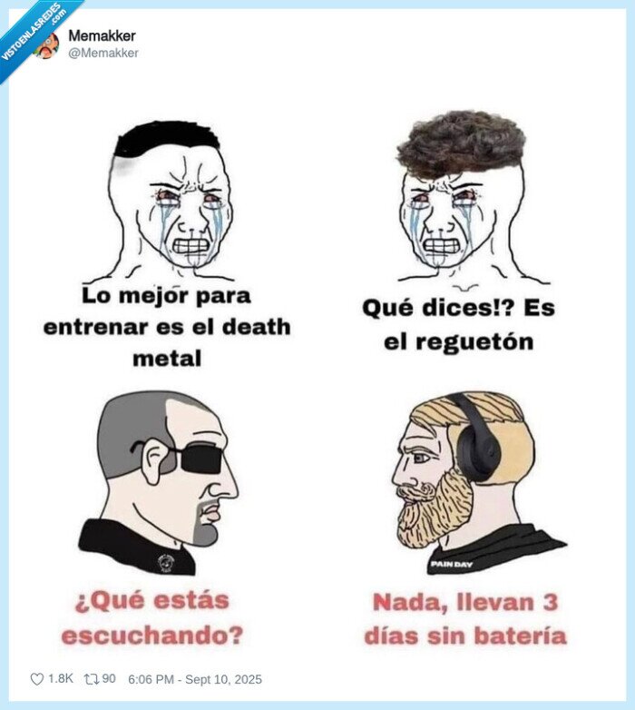 death metal,regueton,airpods,bateria