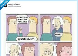 Enlace a Einstein está harto que pongan palabras en su boca