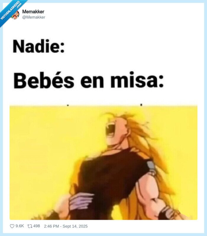 bebés,gritar,songoku,misa,iglesia