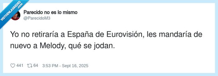 eurovisión,retirarada,españa,melody