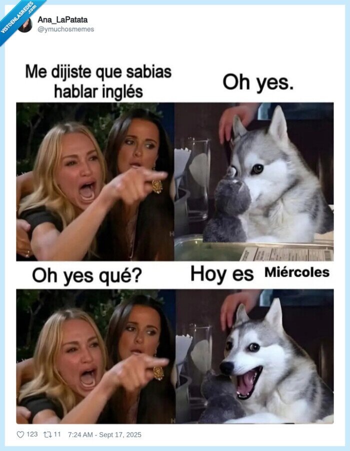 yes,miercoles,ingles,hablar,chistaco