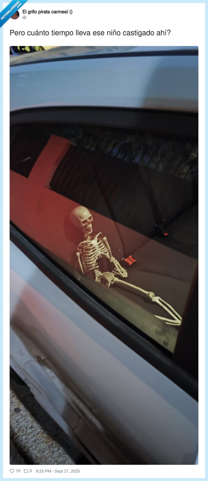 castigado,coche,asiento,calavera,esqueleto,niño