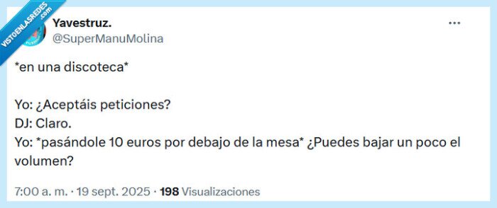 discoteca,volumen,petición