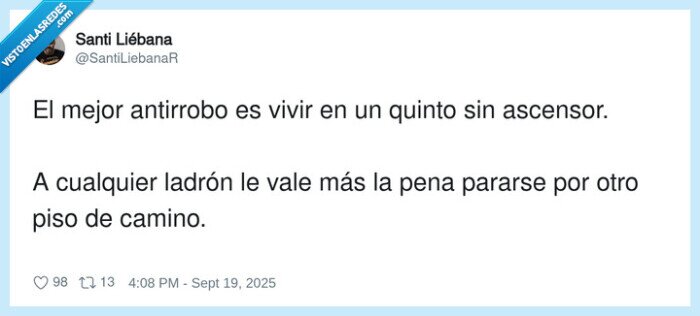 antirrobo,ascensor,ladrón,piso,quinto