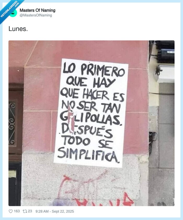 lunes,simplificarse,gilipoIIas