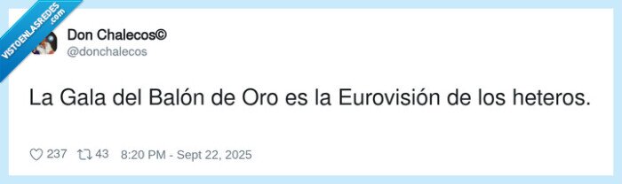 eurovisión,heteros,balón de oro,gala