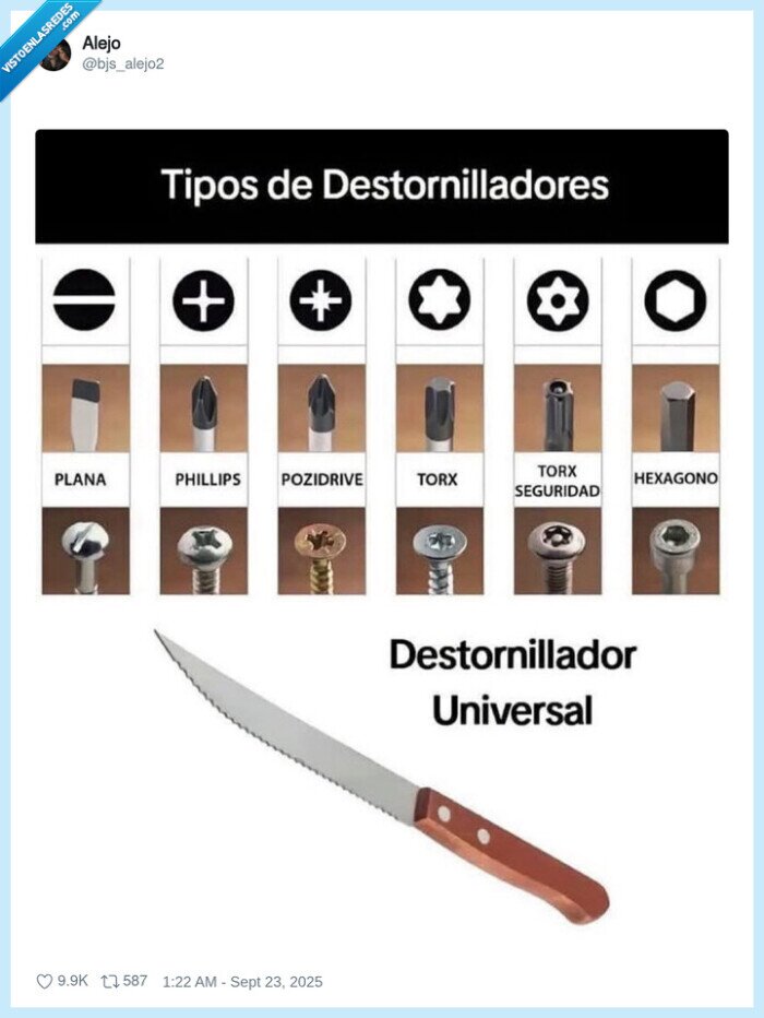 destornillador universal,destornilladores,cuchillo