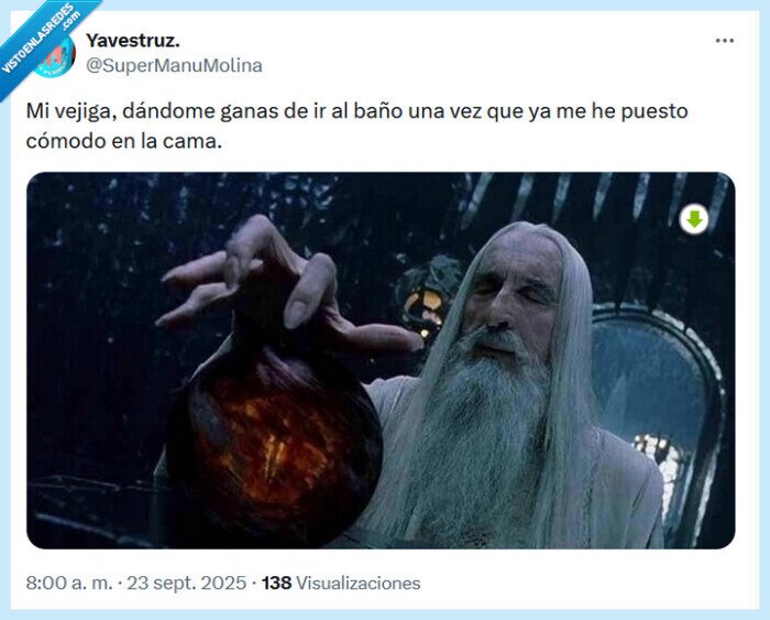 el señor de los anillos,sauron,vejiga