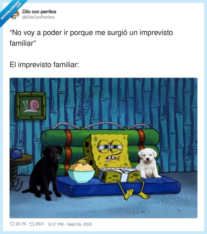 imprevisto familiar,surgir,quedar