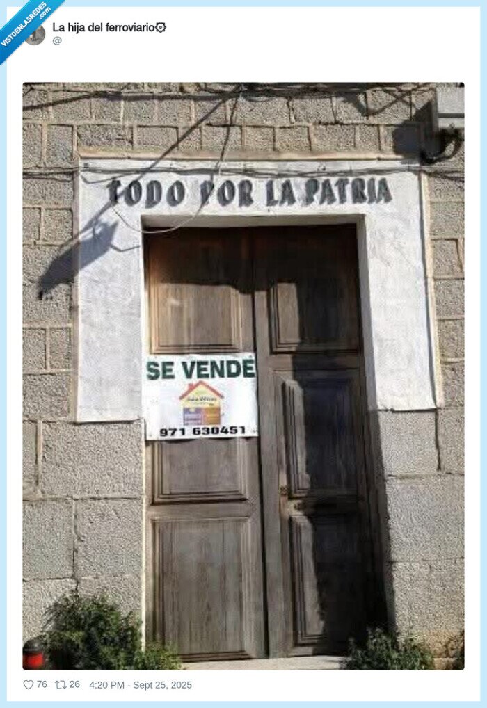 todo por la patria,venta,puerta,se vende