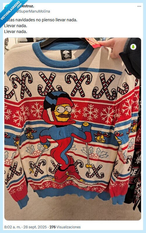 nada,flanders,los simpson,jersey,navidades