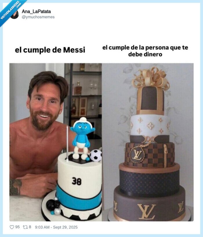 tarta,cumpleaños,pitufos,louis vuitton