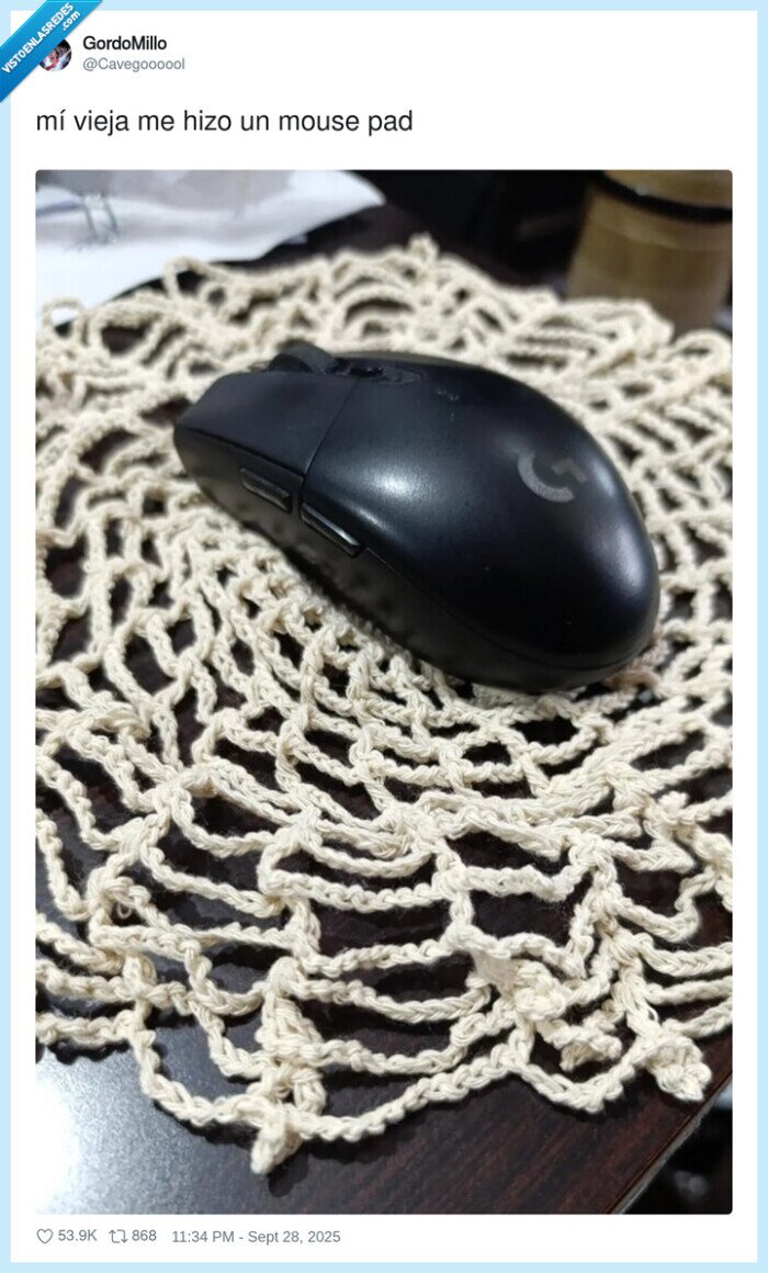 abuela,mouse,ganchillo,pad