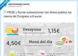 Enlace a Tienen unos sueldos de locos y pagan un menú del día de 4,5€. ¿Qué clase de vacilada es ésta?