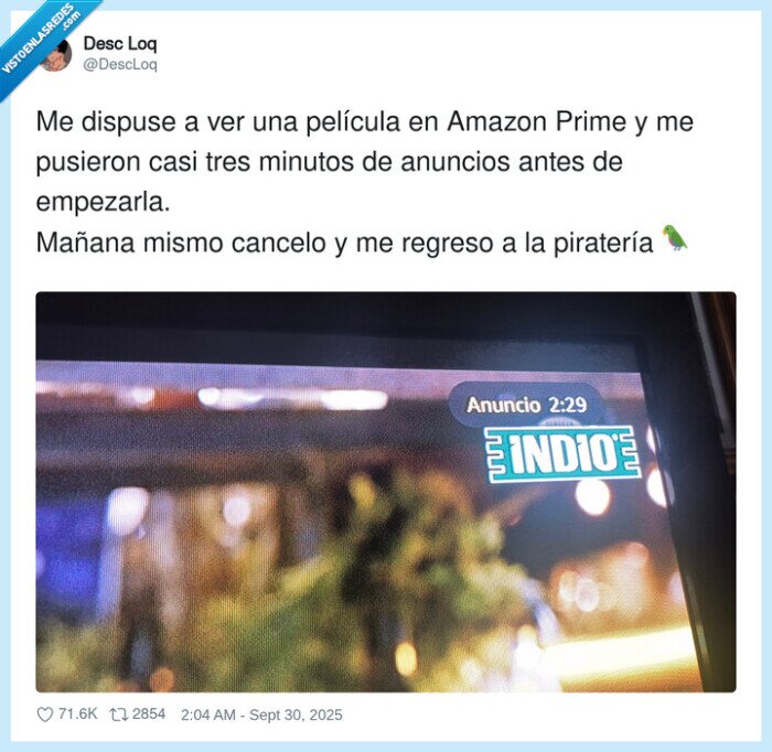 piratería,película,anuncios,amazon prime