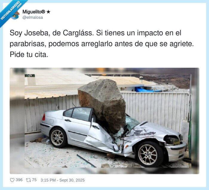 parabrisas,coche,cargláss,joseba,impacto