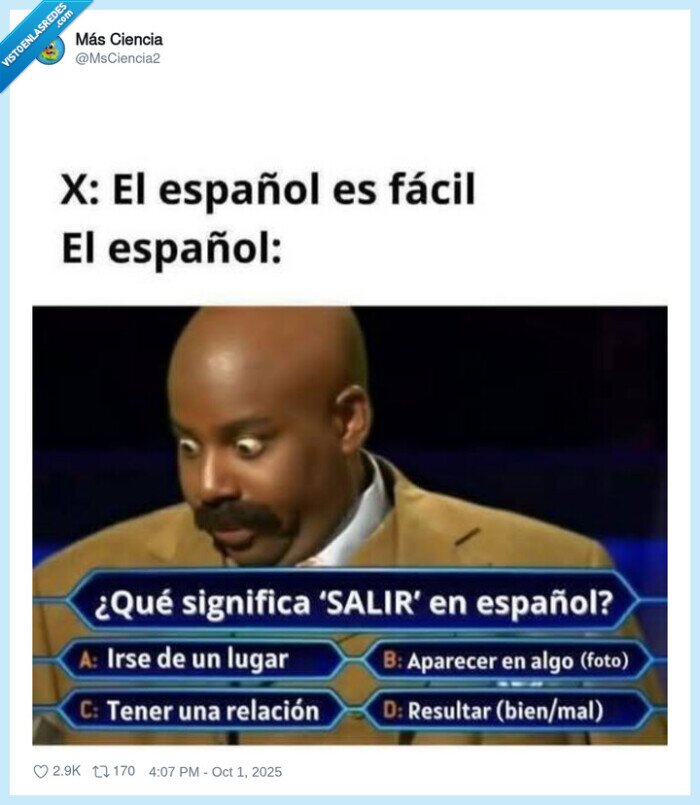 salir,significados,español