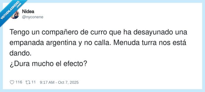 compañero,desayuno,empanada argentina,efecto
