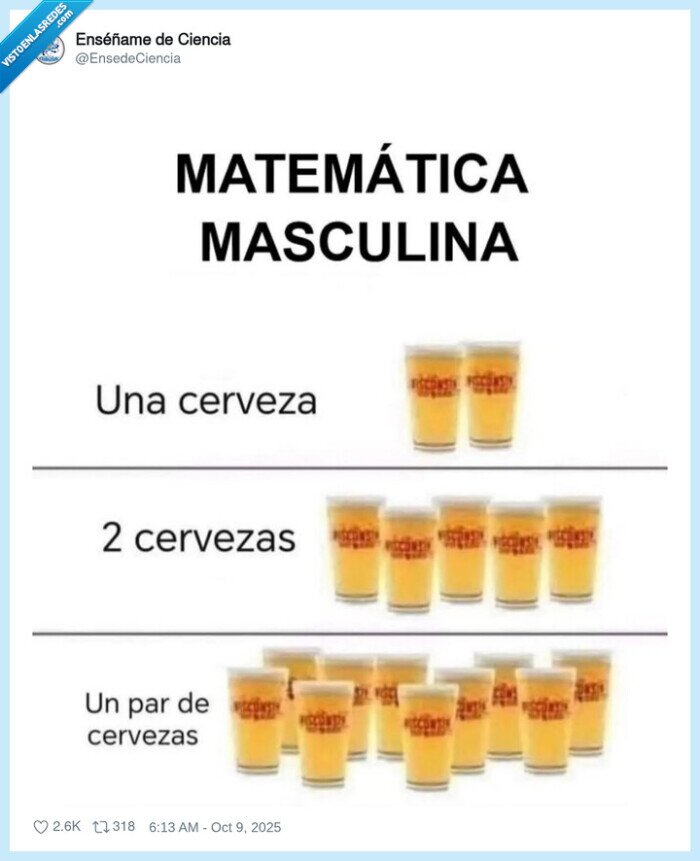 cervezas,contar,matemática masculina