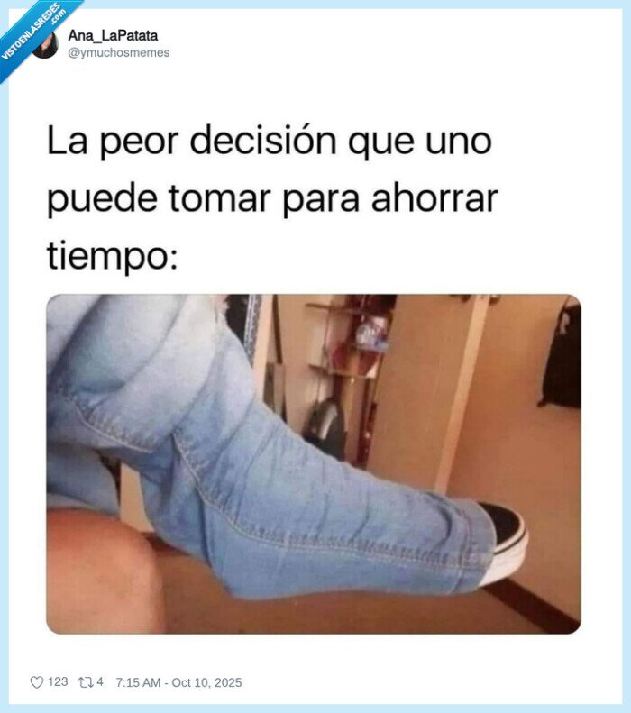 pantalón,atascarse,zapatilla,cambiarse