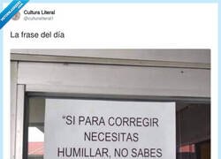 Enlace a Se lo deberían estampar en la frente a varios profesores, por @culturaliteral1