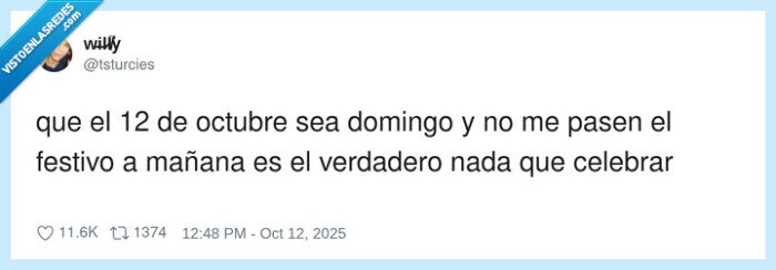 verdadero,celebrar,12 de octubre,domingo,festivo