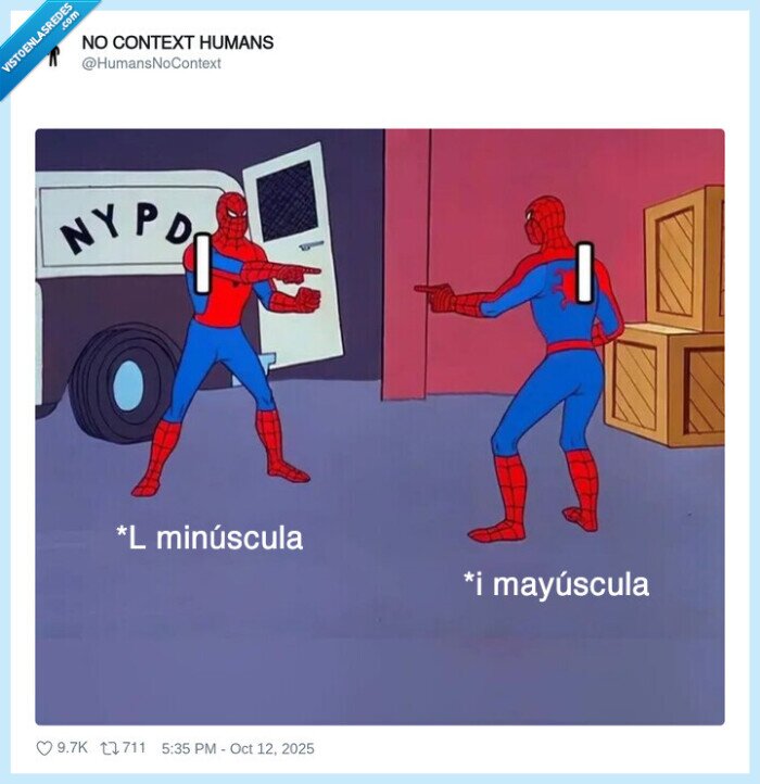 L,i,igual,minúscula,mayúscula,spiderman