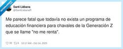 Enlace a No me renta, por @SantiLiebanaR