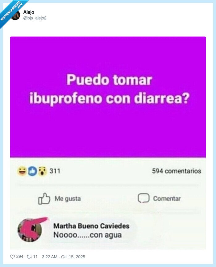 ibuprofeno,mezclar,agua,diarrea