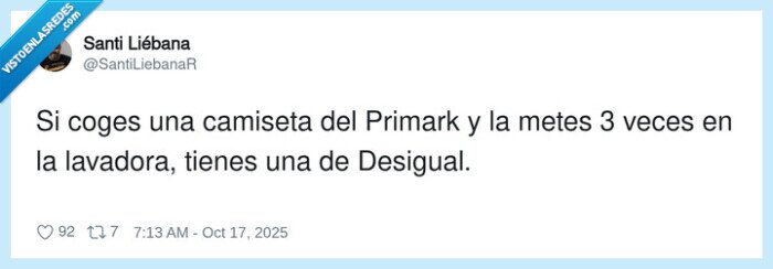 lavadora,camiseta,desigual,primark,desgastar